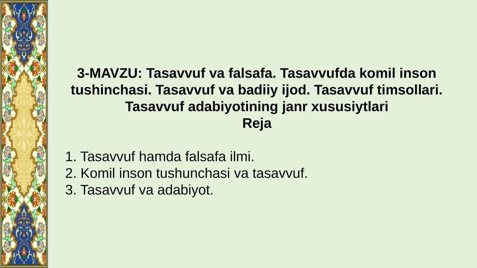 Tasavvuf va falsafa