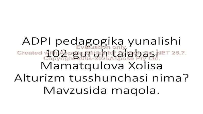 ADPI pedagogika yunalishi 102-guruh talabasi