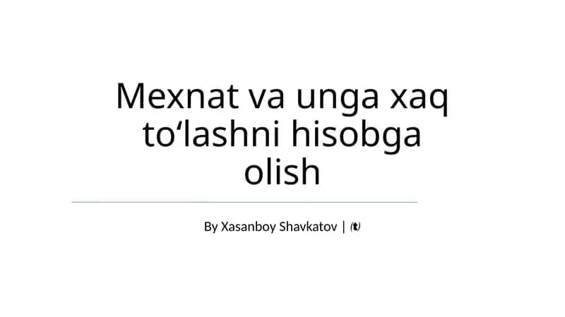 To'lov hisobi