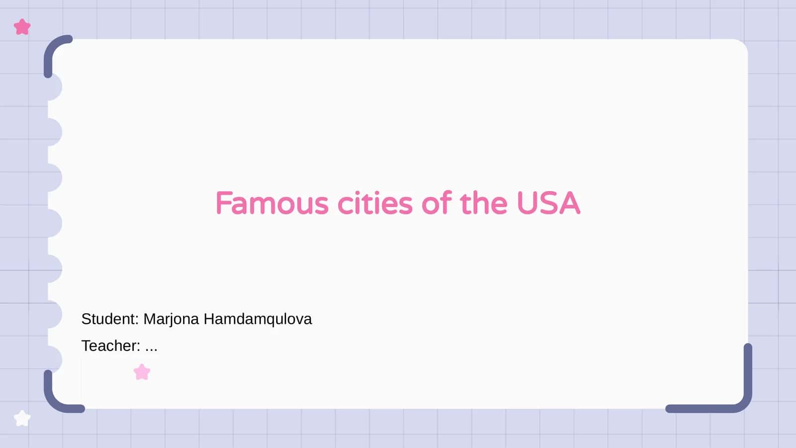 Famous cities of the USA