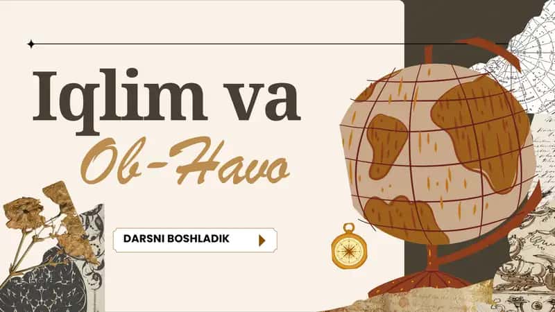Ob-havo va iqlim mavzusida taqdimot.