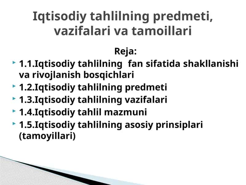 Iqtisodiy tahlil