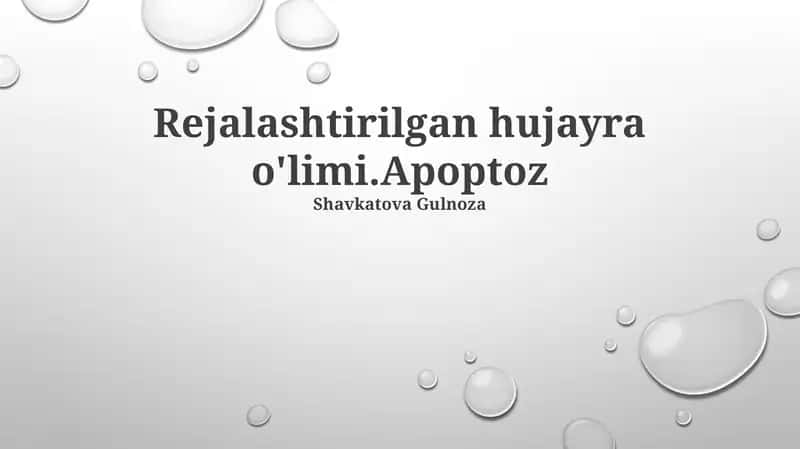 Dasturlashtirilgan Hujayra O'limi: Apoptozga Kirish