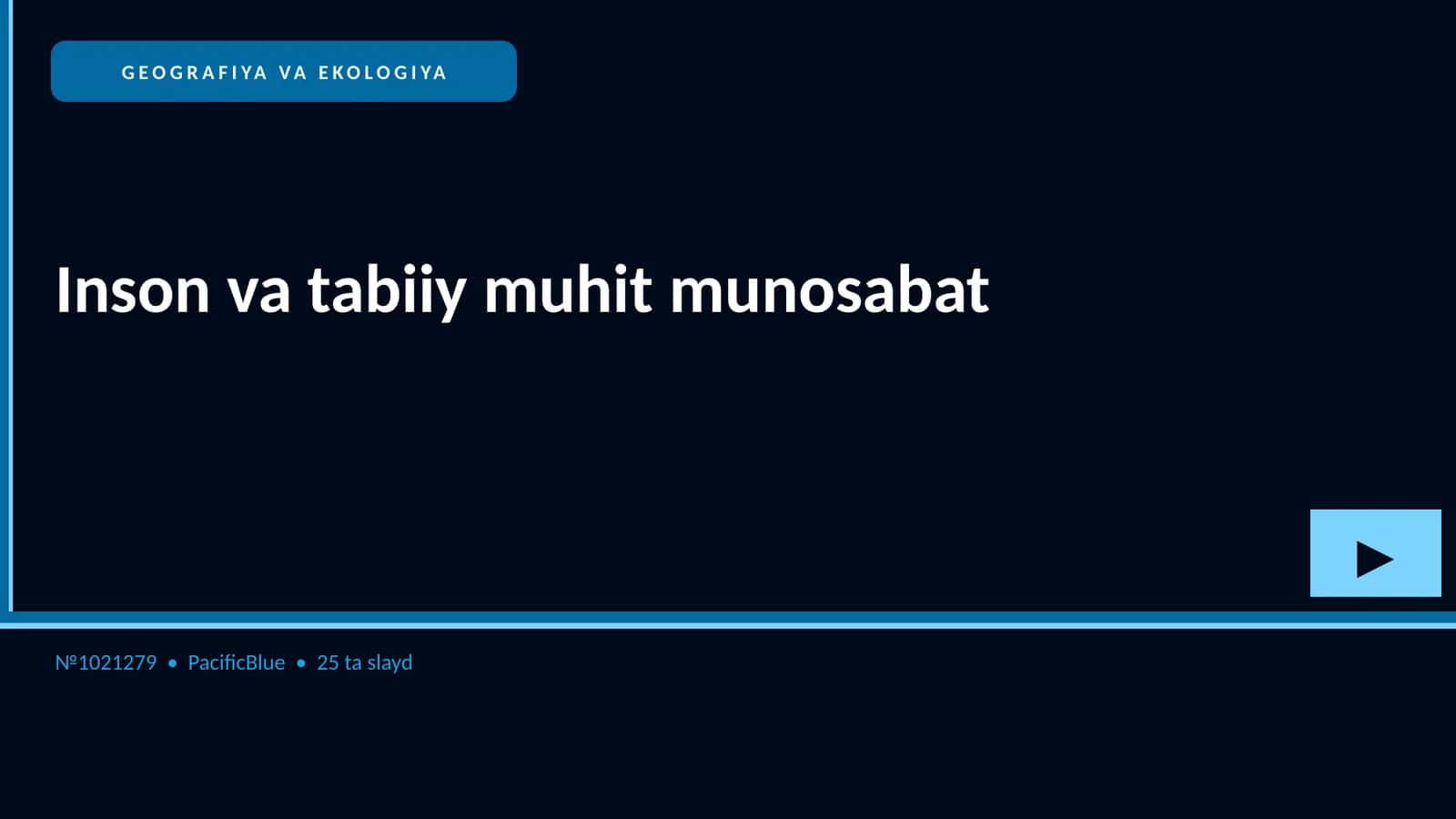 GEOGRAFIYA VA EKOLOGIYA