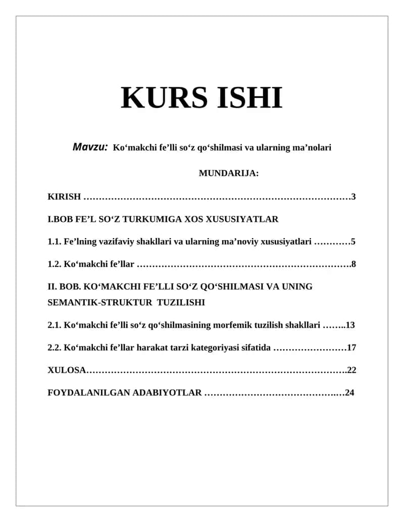 Ko‘makchi fe’lli so‘z qo‘shilmasi va ularning ma’nolari