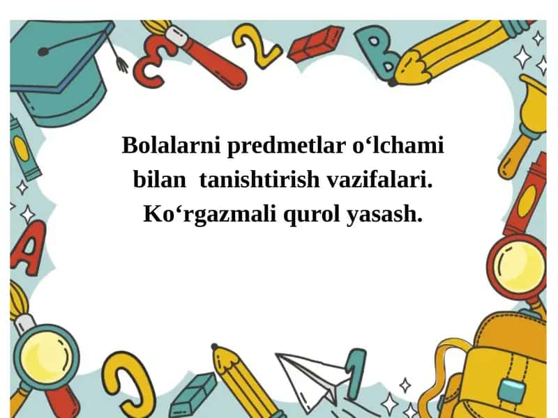 Bolalarni Predmetlar Miqdorini Idrok Qilish