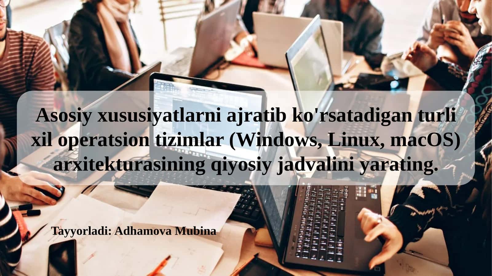 Foydalanuvchilarni tahlil qilish usullari