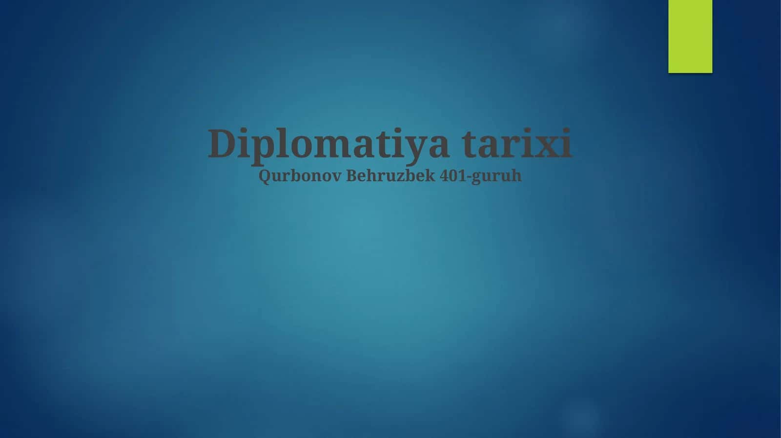 Diplomatiya tarixi
