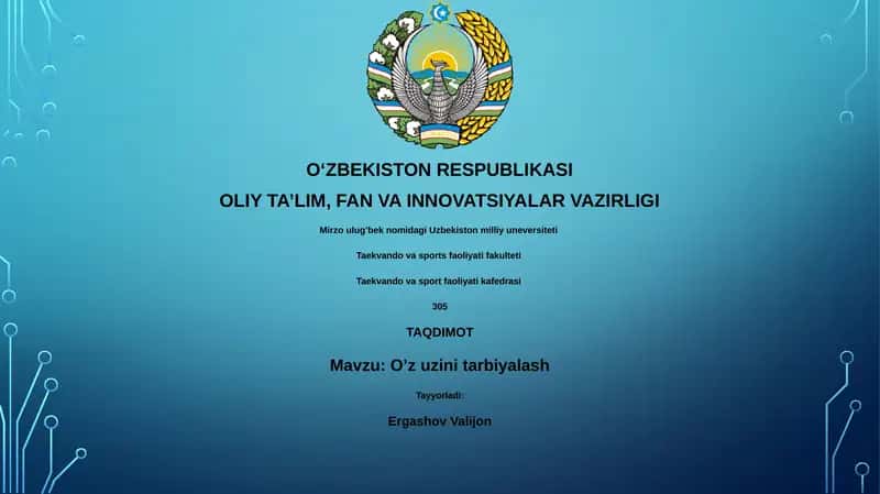 O'z-o'zini tarbiyalash