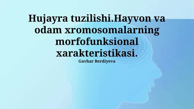 Hujayra tuzilishi