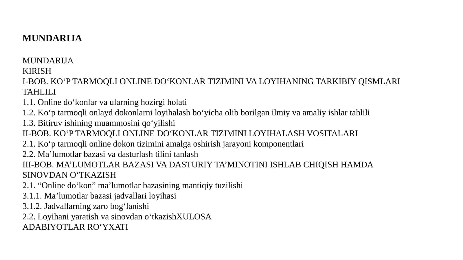 Onlinedo‘konlar va ularning hozirgi holati