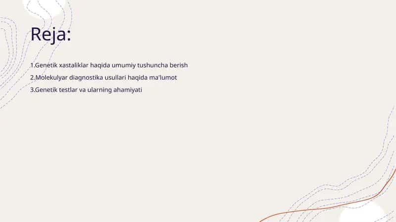 Genetik xastaliklar haqida umumiy tushuncha berish