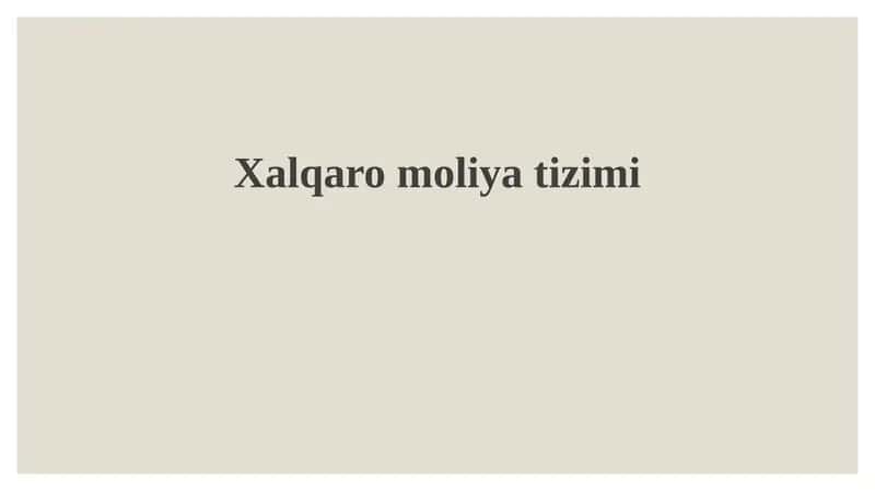 Xalqaromoliyatizimi