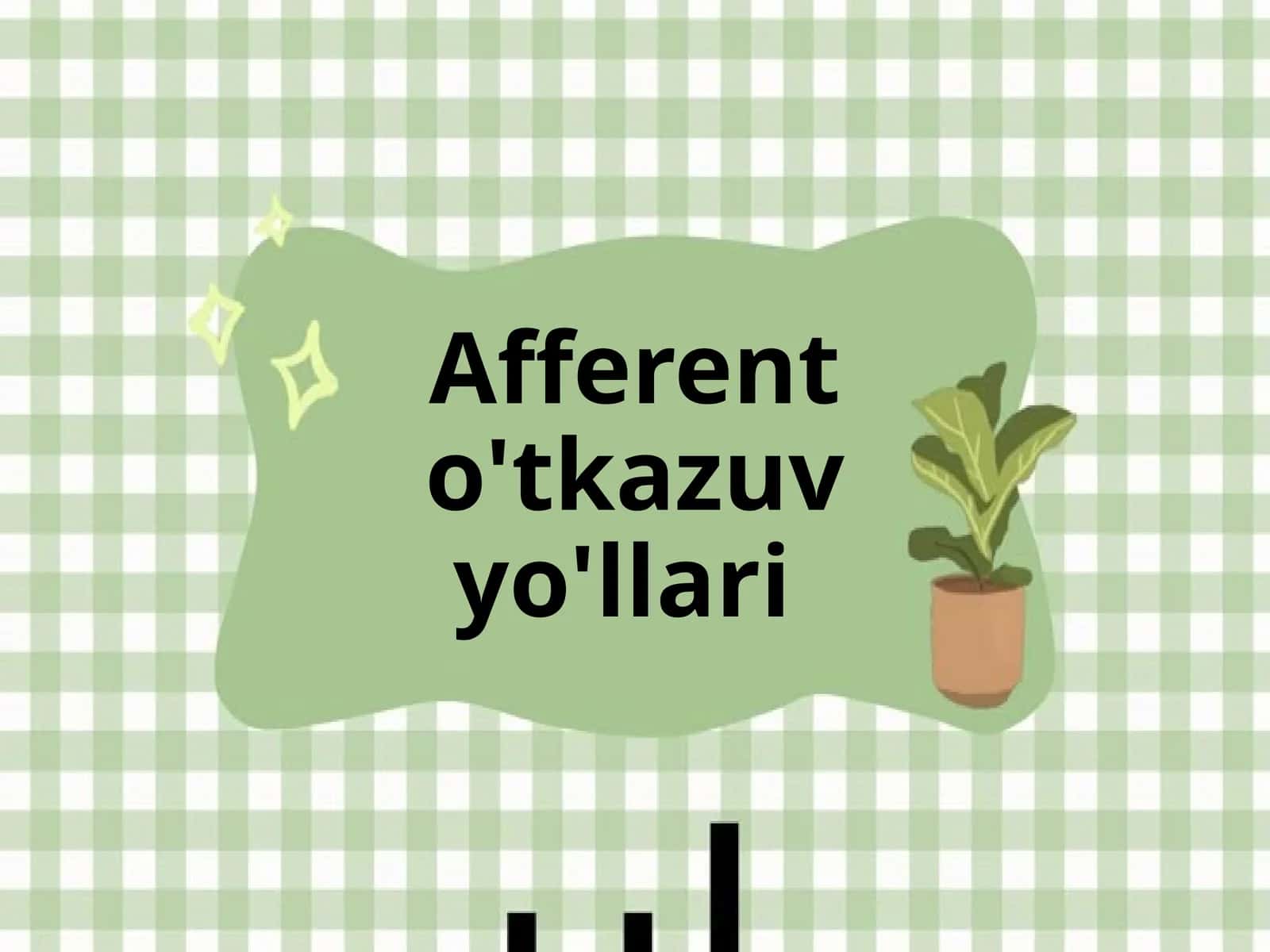 Afferento'tkazuv yo'llari