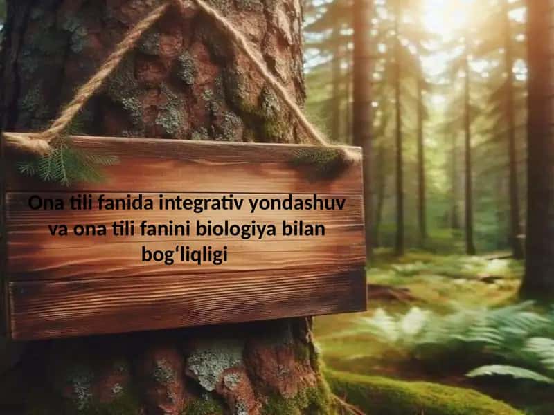 Ona tili fanida Integrativ Yondashuv