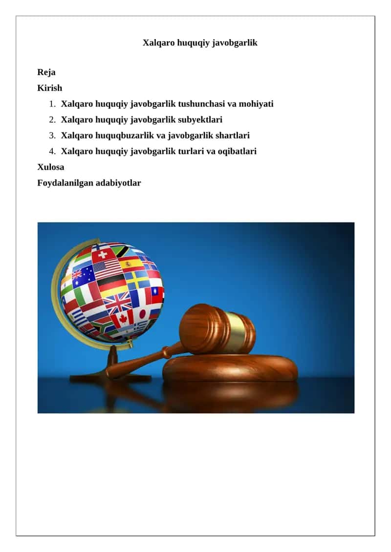 Xalqaro huquqiy javobgarlik