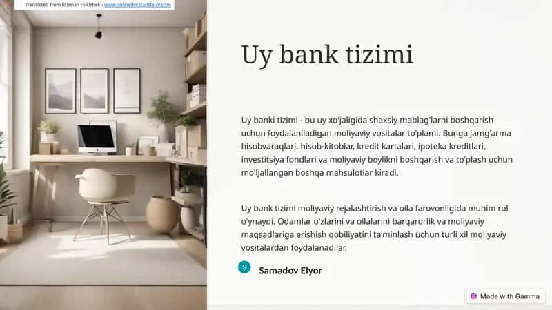 Uy bank tizimi