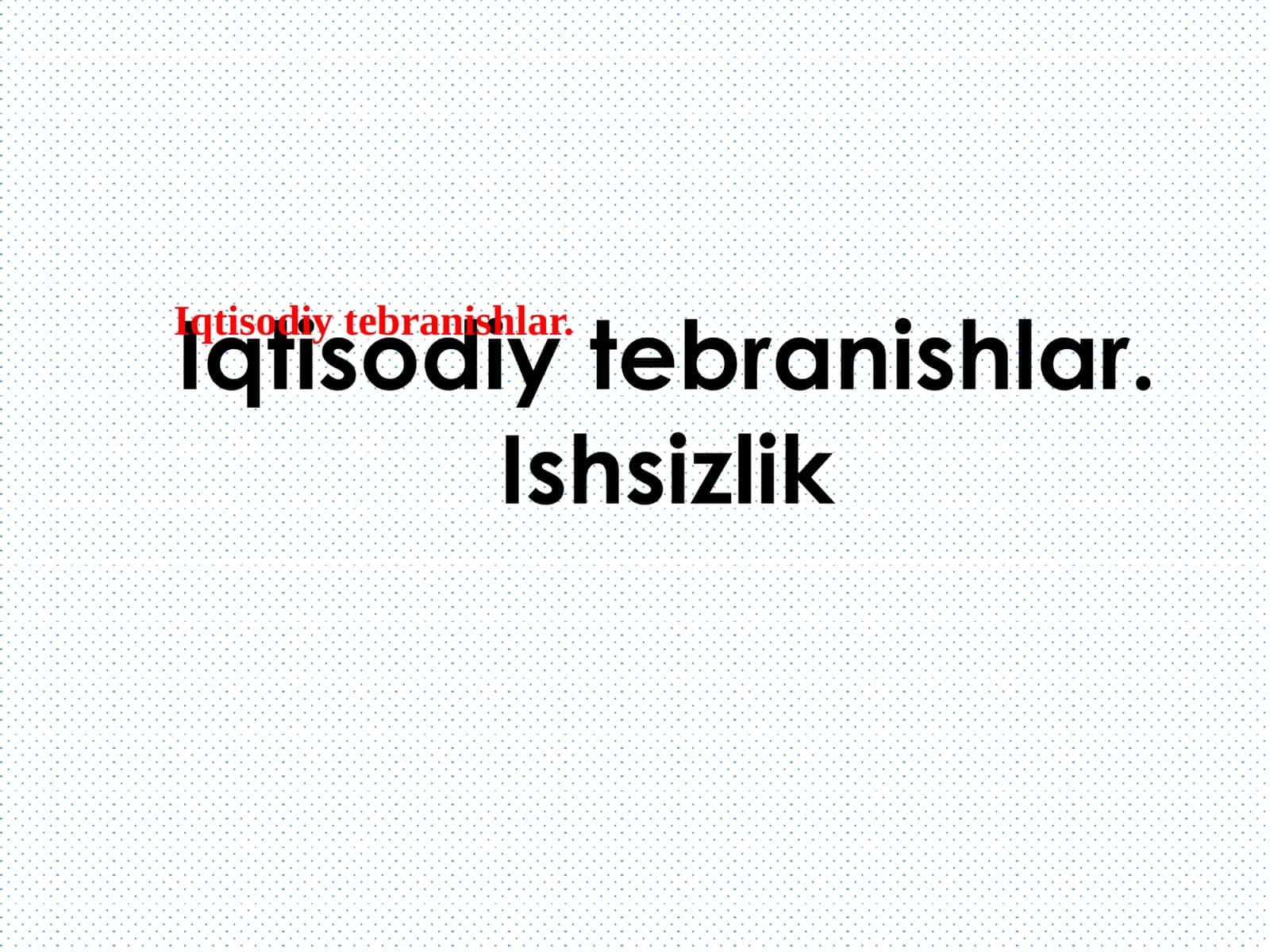 Iqtisodiydavrlar
