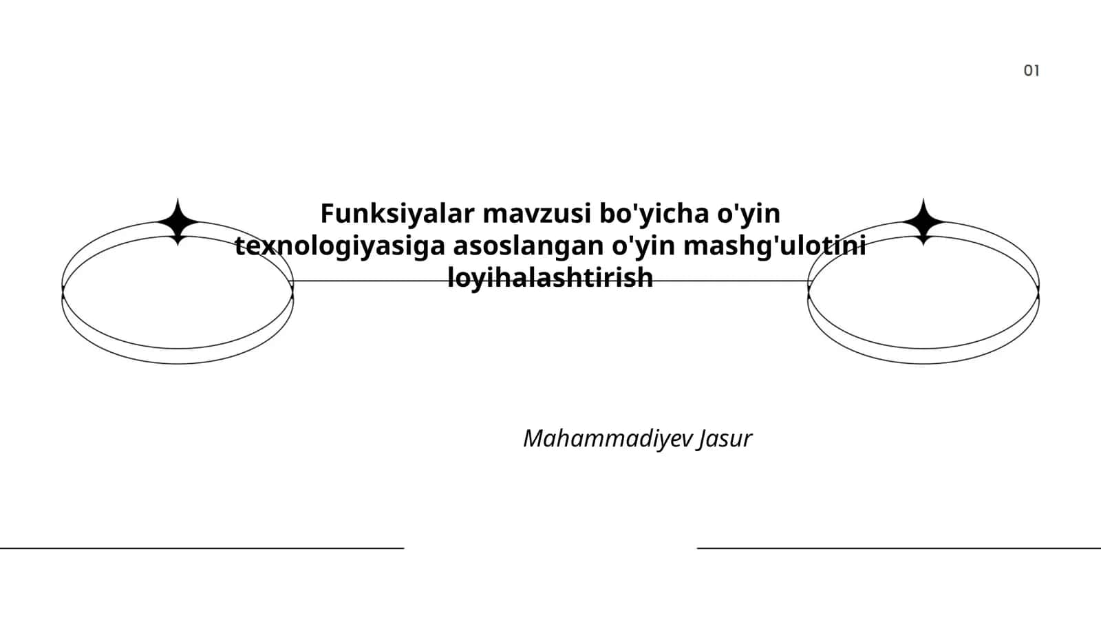 Funksiyalar mavzusi bo'yicha o'yin texnologiyasiga asoslangan o'yin mashg'ulotini loyihalashtirish