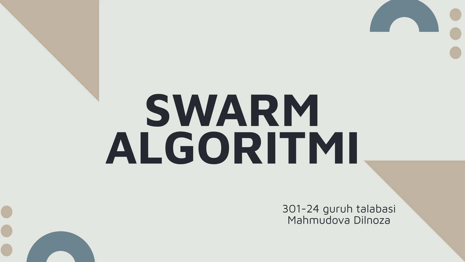 Swarm algoritmi
