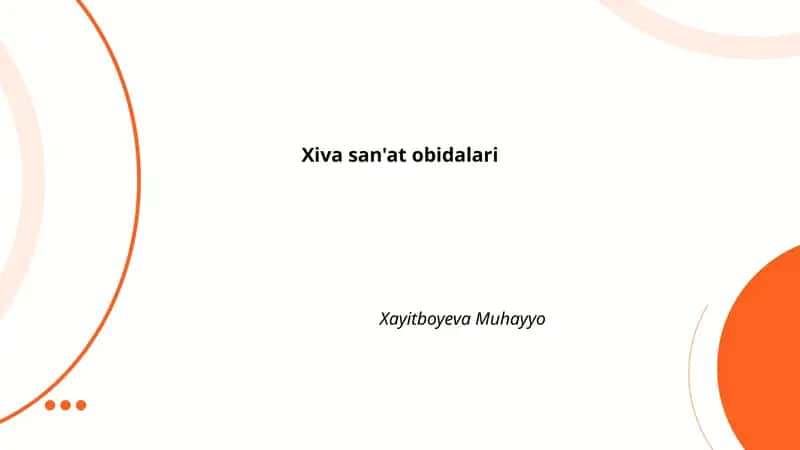 Xiva san'at obidalari