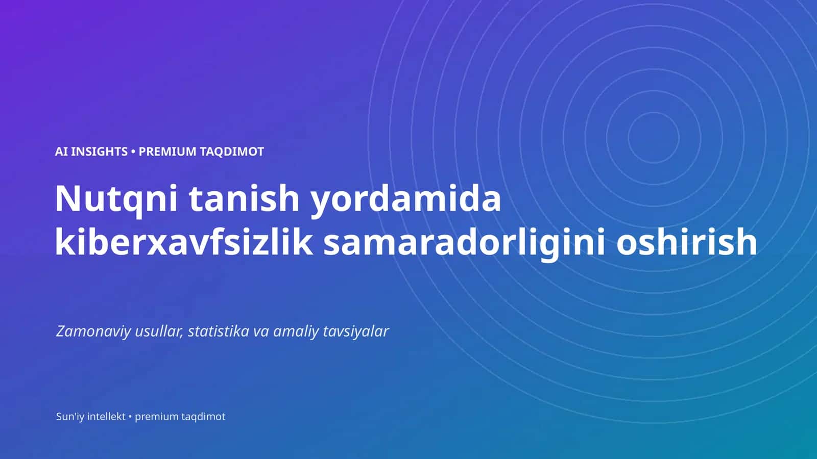 Sun'iy intellekt • premium taqdimot