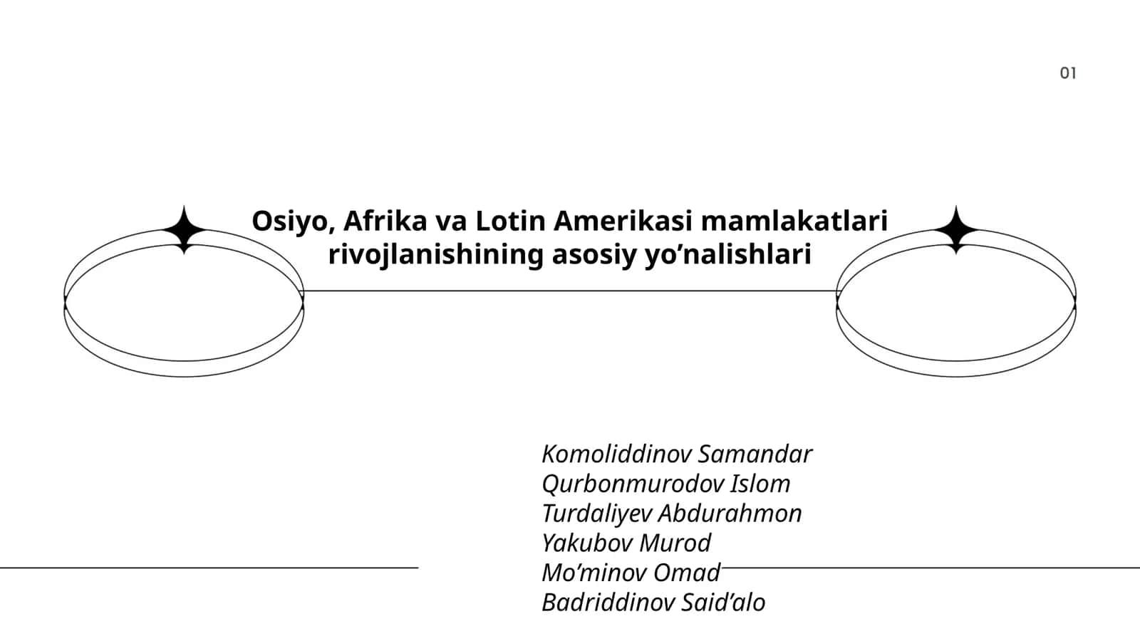 Osiyo, Afrika va Lotin Amerikasi mamlakatlari rivojlanishining asosiy yo’nalishlari