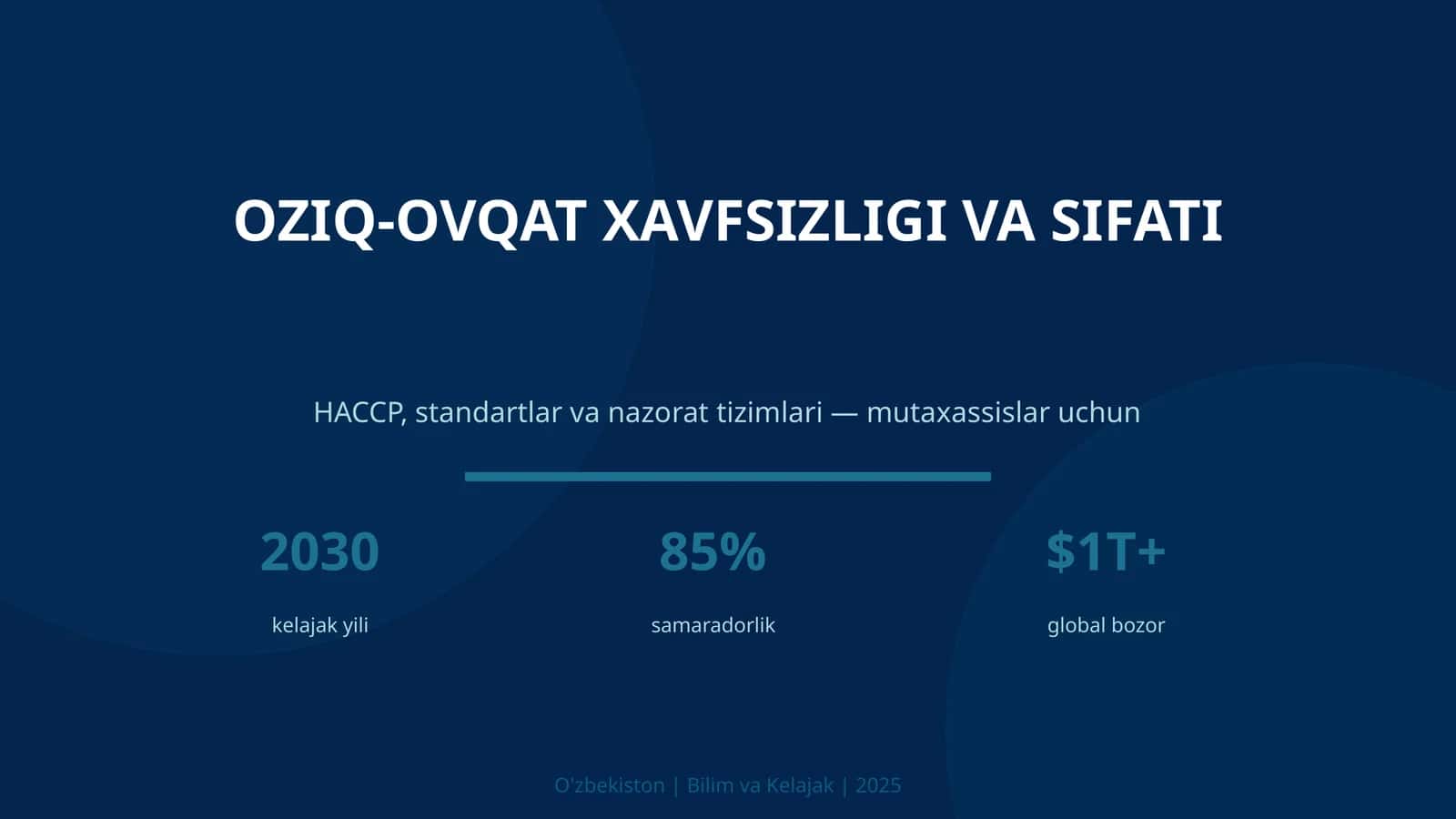 Oziq-ovqat xavfsizligi va sifati