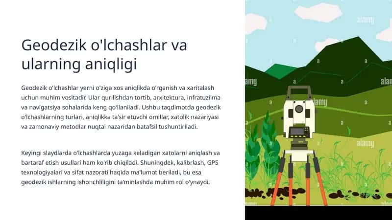 Geodezik o'lchashlar va ularning aniqligi