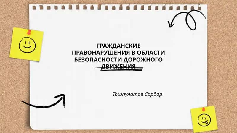ГРАЖДАНСКИЕ ПРАВОНАРУШЕНИЯ В ОБЛАСТИ БЕЗОПАСНОСТИ ДОРОЖНОГО ДВИЖЕНИЯ