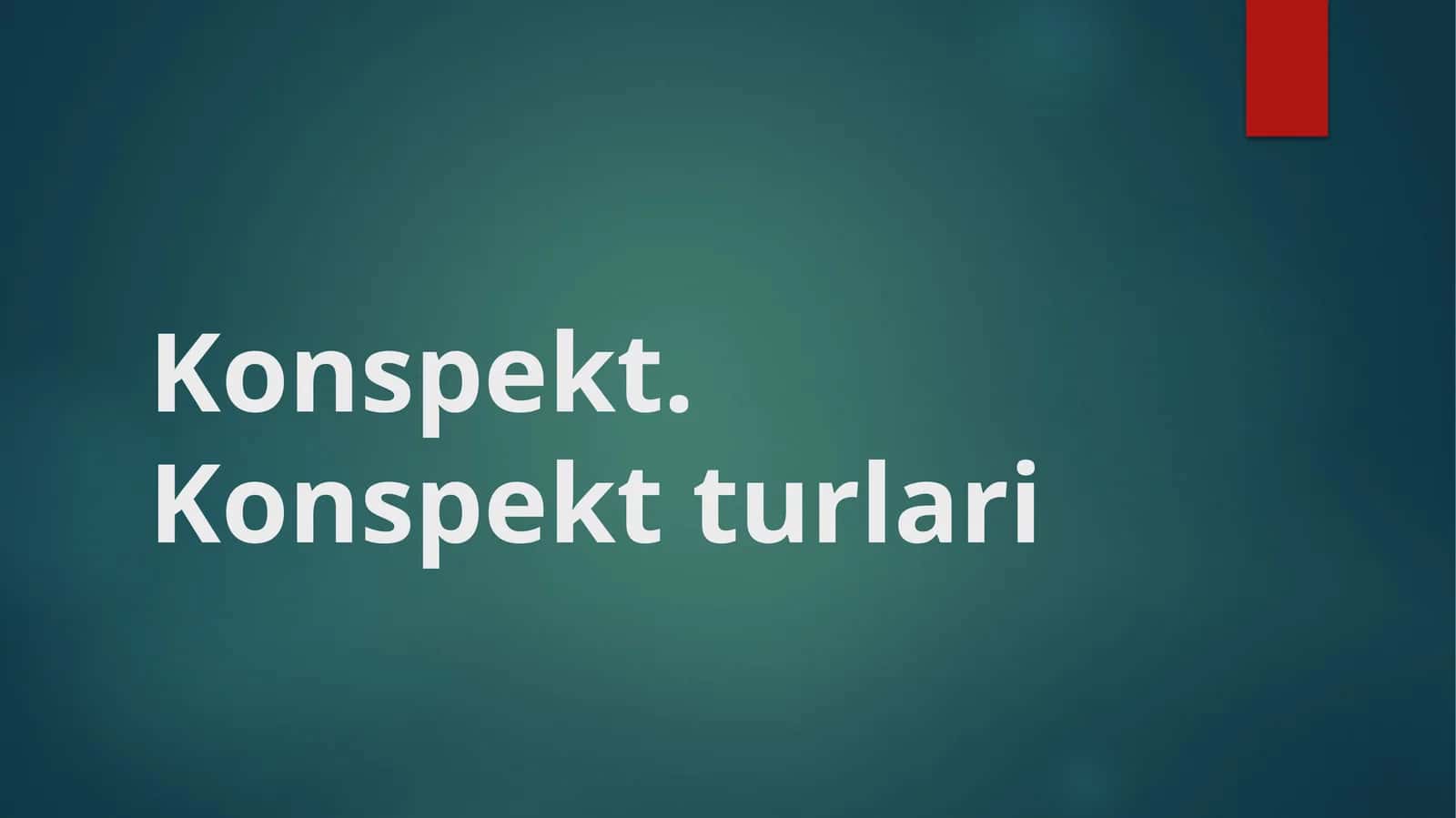 Konspekt