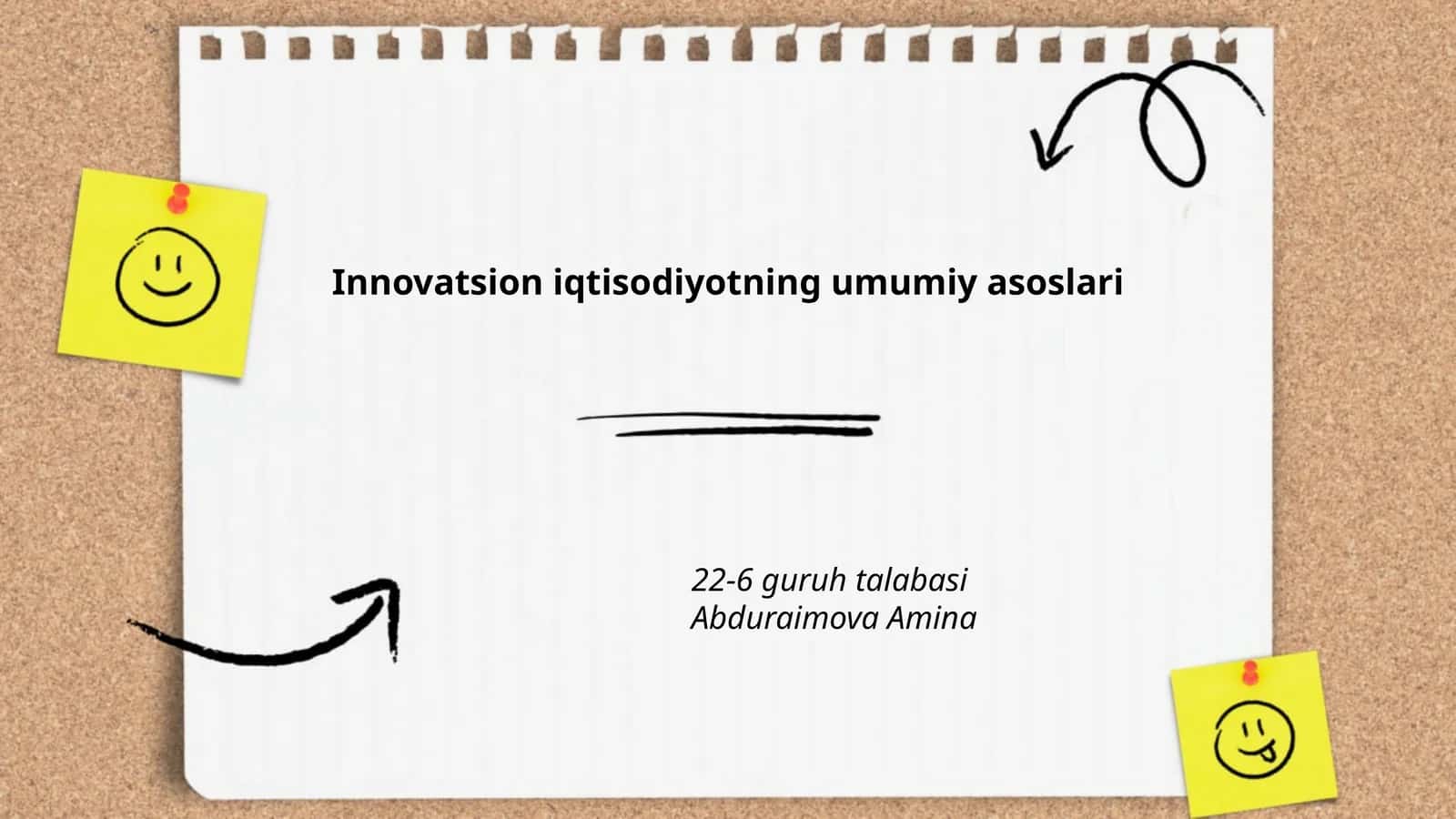 Innovatsion iqtisodiyotning umumiy asoslari