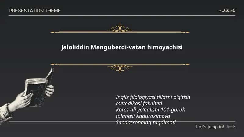 Kores tili yoʻnalishi 101-guruh talabasi Abduraximova Saodatxonning taqdimoti