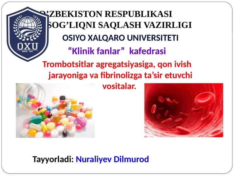 Qon sistemasi taʼsir etuvchi vositalar