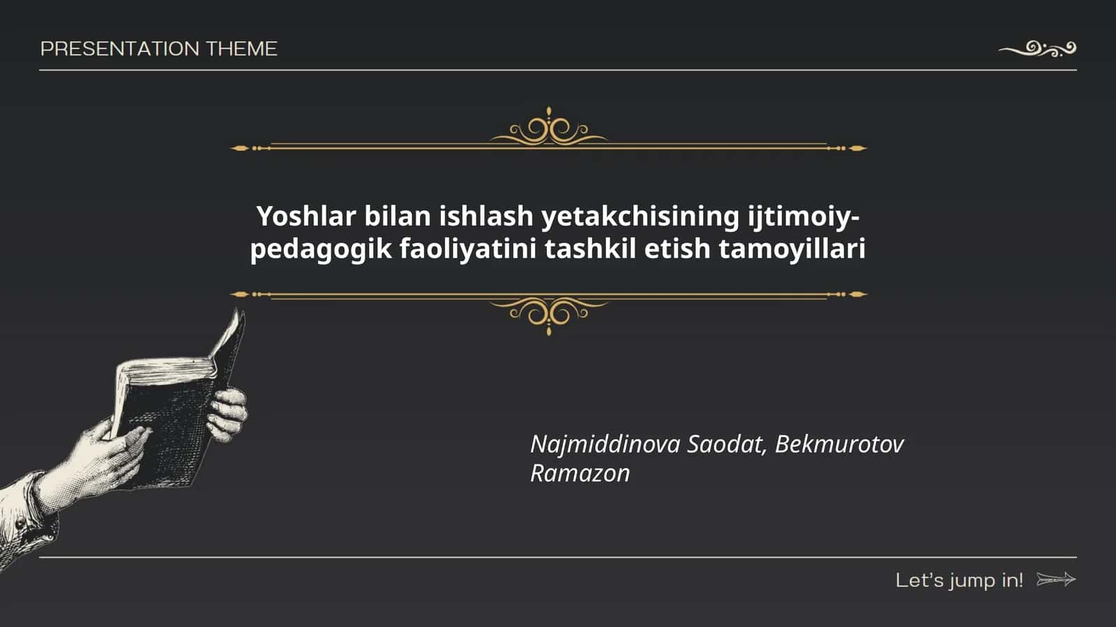 Yoshlar bilan ishlash yetakchisining ijtimoiy-pedagogik faoliyatini tashkil etish tamoyillari