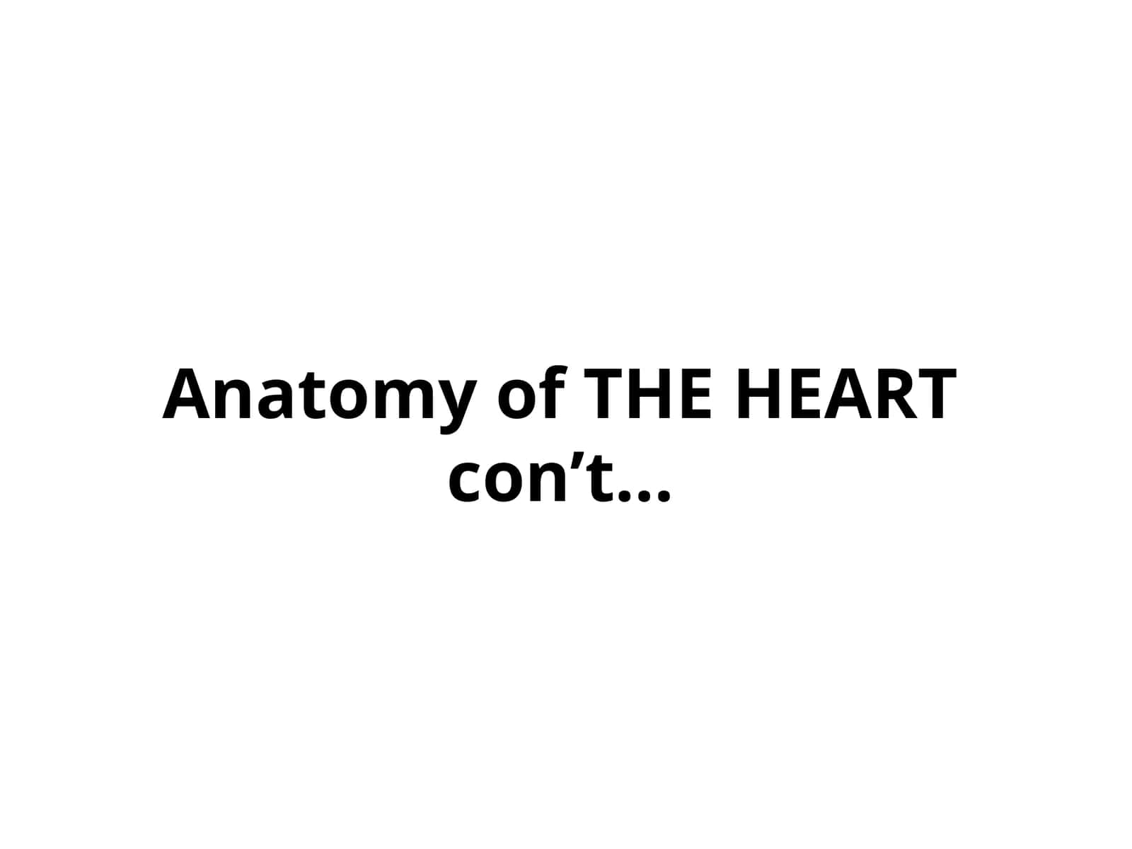 Anatomy of THE HEARTcon’t