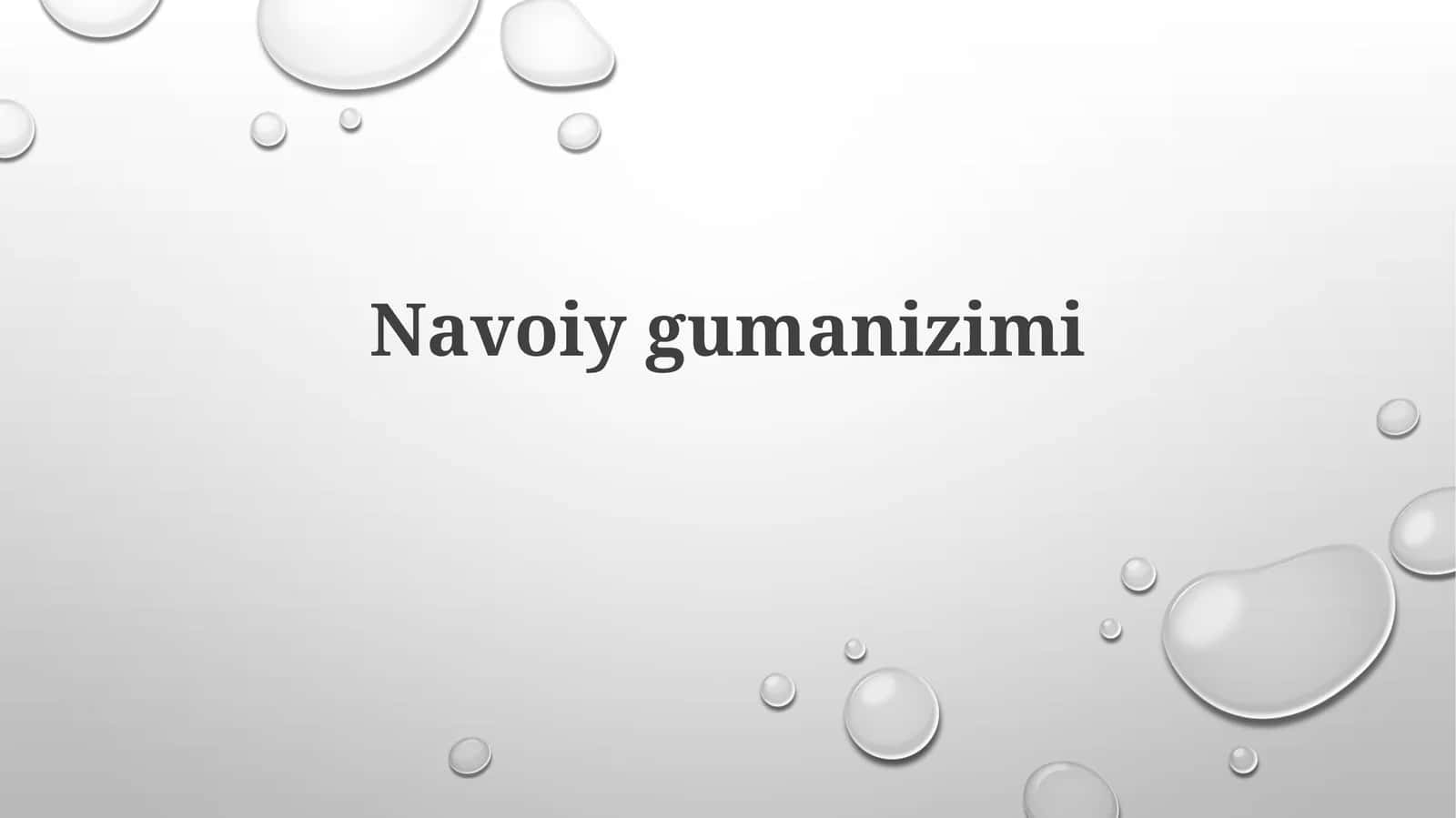 Navoiygumanizimi