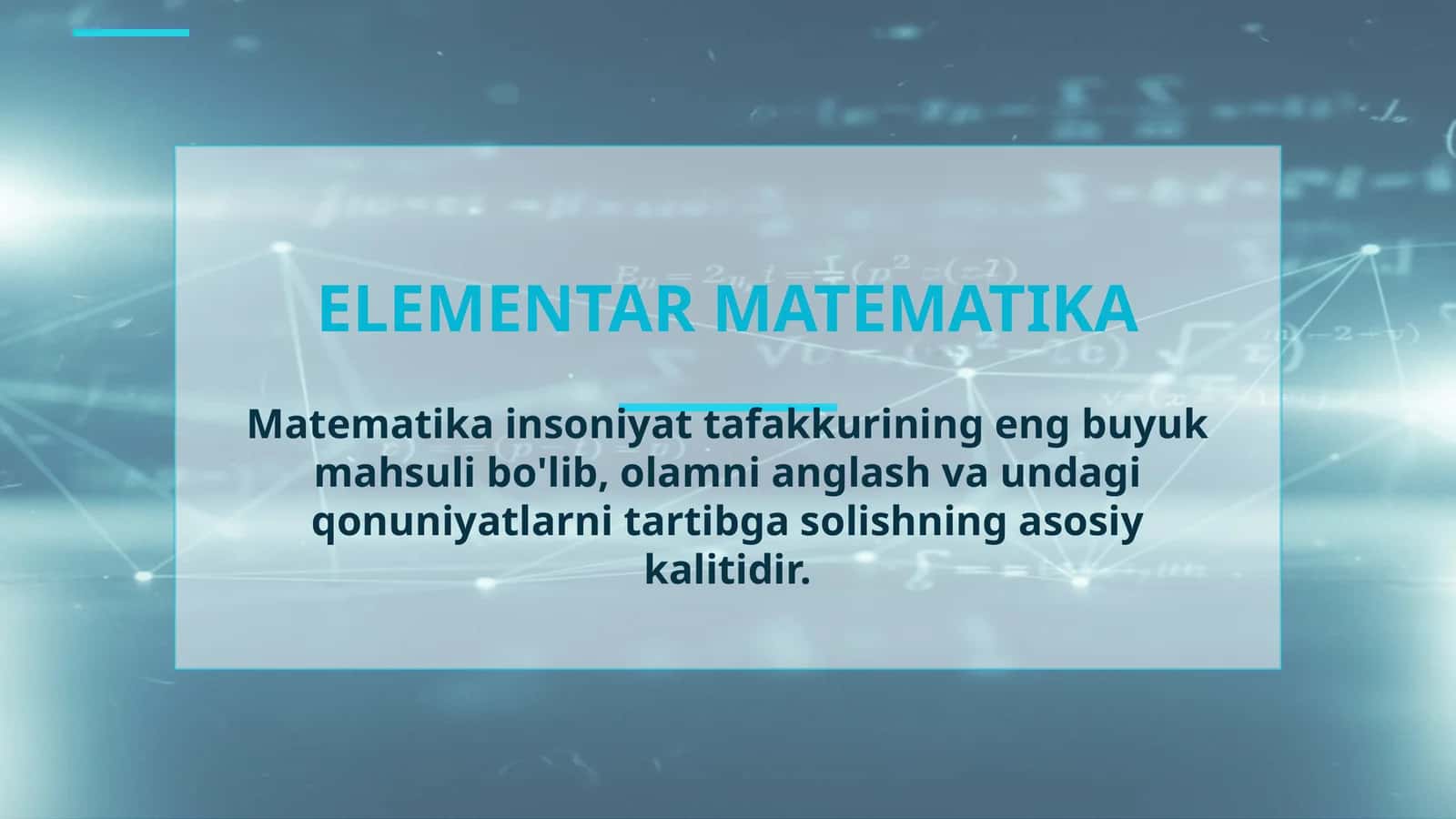 ELEMENTAR MATEMATIKA