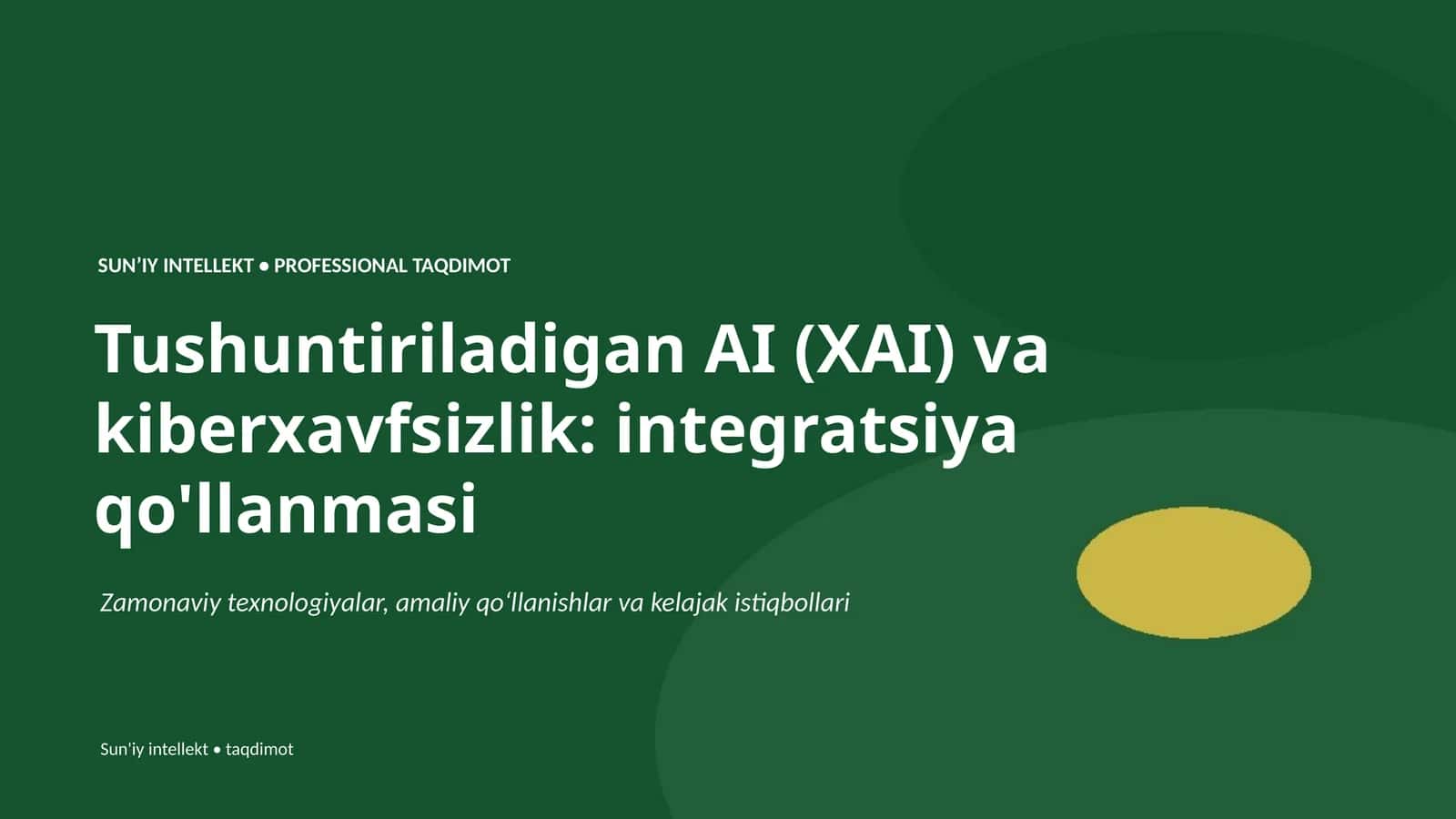 Tushuntiriladigan AI (XAI) va kiberxavfsizlik: integratsiya qo'llanmasi