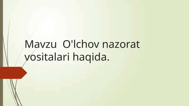 Avtomobil larga xizmat ko'rsatish da o'lchov nazorat vositalari.