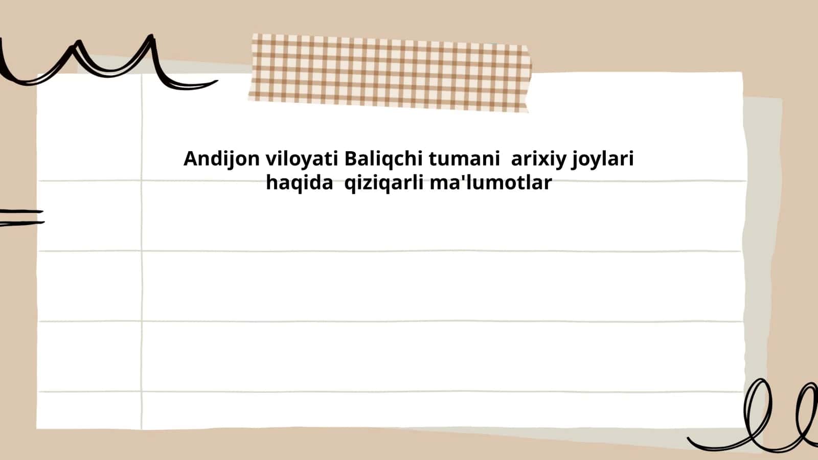 Andijon viloyati Baliqchi tumani arixiy joylari haqida qiziqarli ma'lumotlar