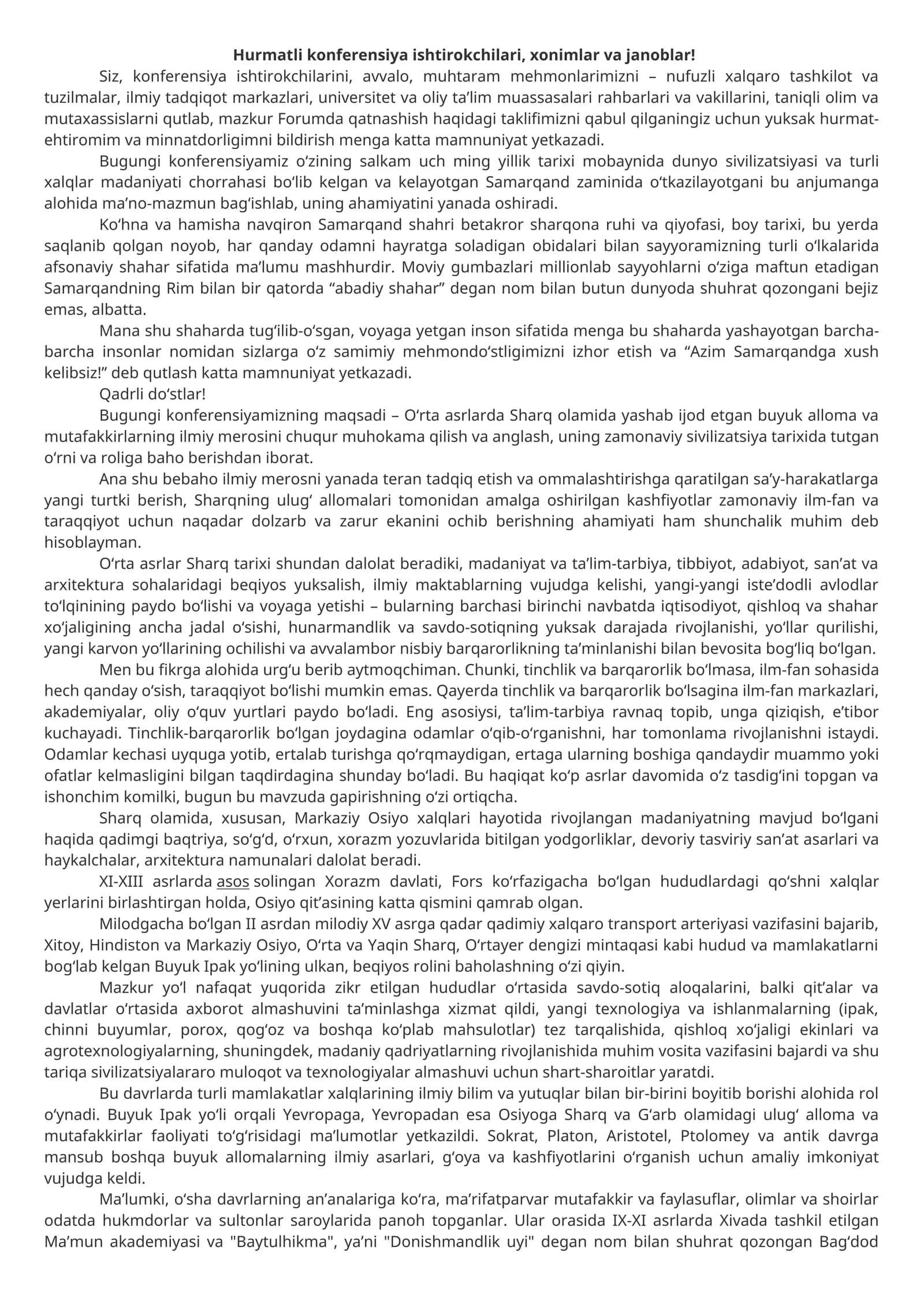 Konferensiya ishtirokchilari