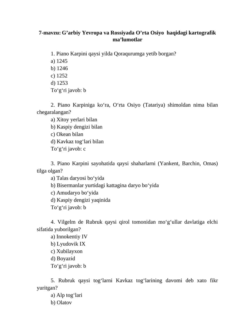 Kartografik ma’lumotlar