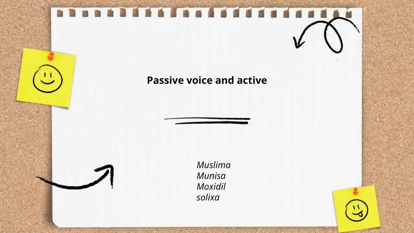 Passive voice and active