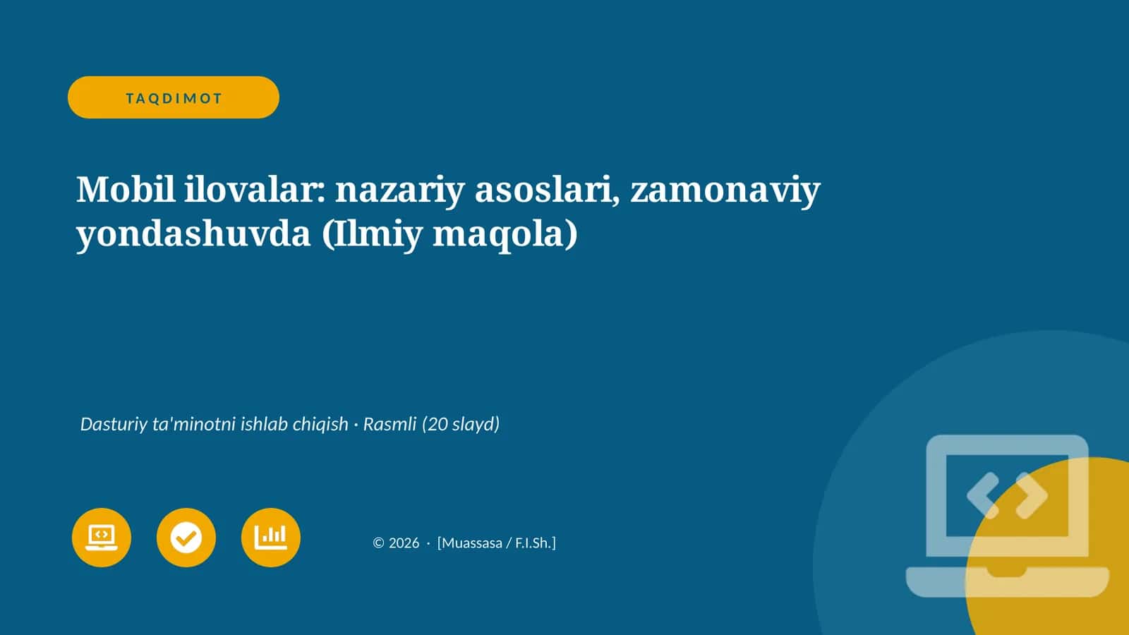Mobil ilovalar: nazariy asoslari, zamonaviy yondashuvda (Ilmiy maqola)