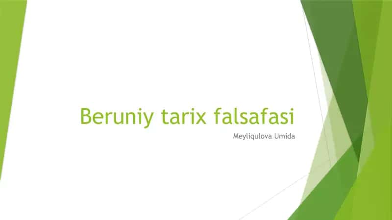 Beruniy tarix-falsafasi