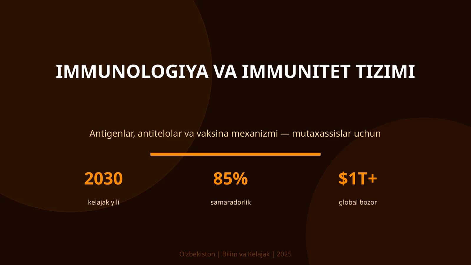 IMMUNOLOGIYA VA IMMUNITET TIZIMI