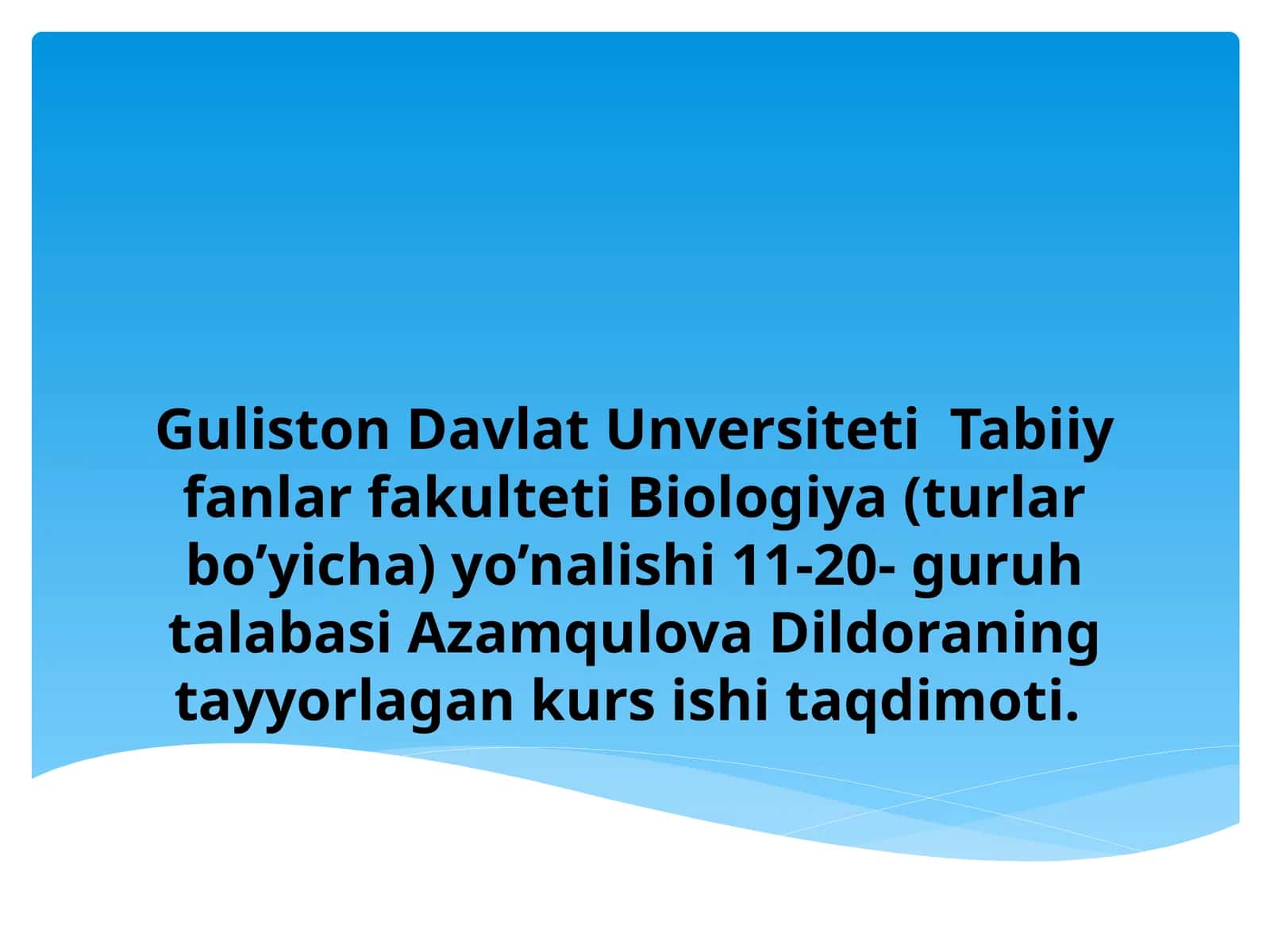 UMURTQASIZHAYVONLARNING XILMA-XILLIGI VA TURLI MUHIT SHAROITIGA MOSLASHUVINATIJASI