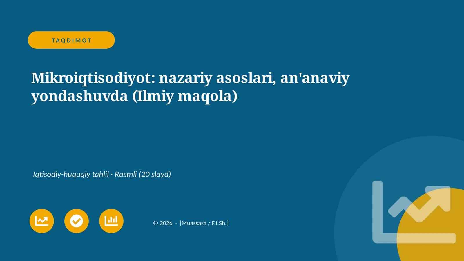 Mikroiqtisodiyot: nazariy asoslari, an'anaviy yondashuvda (Ilmiy maqola)