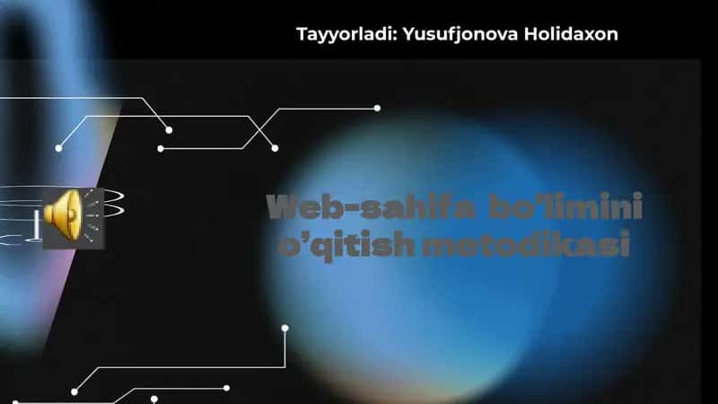 Web-sahifabo’liminio’qitishmetodikasi